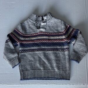 Cat & Jack Multicolor Patterned Mockneck Sweater